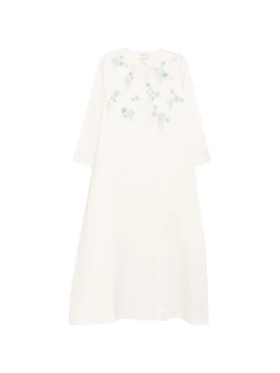 Shatha Essa Sequin-embroidered Maxi Dress In Neutral