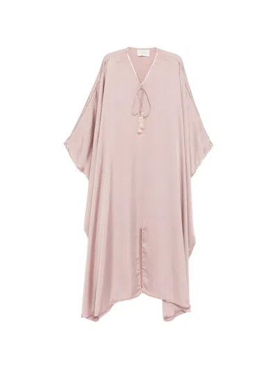 Shatha Essa Tassel-embellished Maxi Dress In Pink