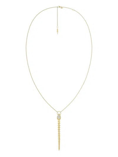Shaun Leane 18k Gold And Sterling Silver Serpent's Trace Diamond Necklace In Yellow