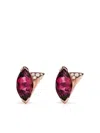 Shaun Leane 18kt Rose Gold Tourmaline Diamond Earrings In Pink
