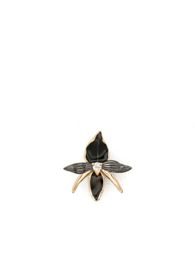 Shaun Leane Black-orchid Diamond Earrings In Gold
