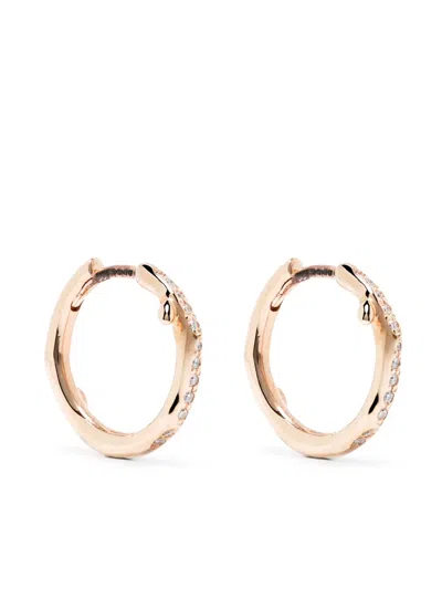 Shaun Leane Cherry Blossom Diamond Hoop Earrings In Gold