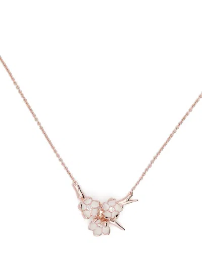 Shaun Leane Cherry Blossom Diamond Pendant Necklace In Pink