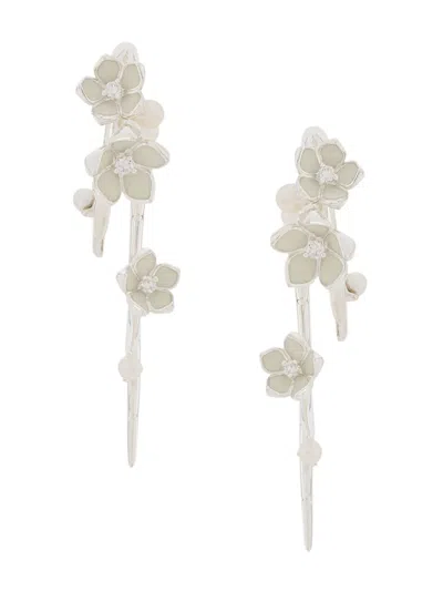 Shaun Leane Cherry Blossom Hook Earrings In Silver