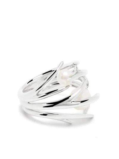 Shaun Leane Cherry Blossom Pearl Ring In Silver