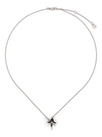 Shaun Leane Diamond Orchid Necklace In Metallic