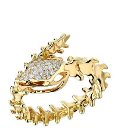 Shaun Leane Gold Vermeil And Diamond Serpent's Trace Wrap Ring