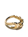 Shaun Leane Hook Chain Ring In Yellow Gold Vermeil