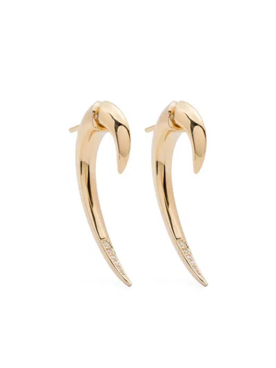 Shaun Leane Hook Diamond Earrings In Yellow