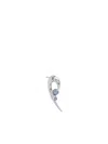 Shaun Leane Hooked Black Pearl Earrings In Metallic