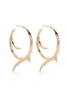Shaun Leane Large Rose Thorn Hoop Earrings In Gold