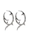 Shaun Leane Rose Thorn Rhodium Hoop Earrings In Black