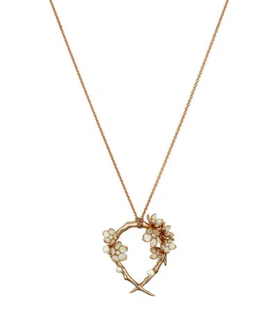 Shaun Leane Rose Gold Vermeil, Diamond And Pearl Pendant Necklace In Rose Vermeil