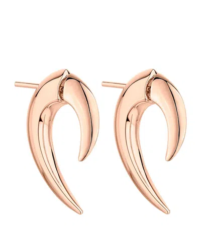 Shaun Leane Rose Gold Vermeil Talon Earrings In Pink