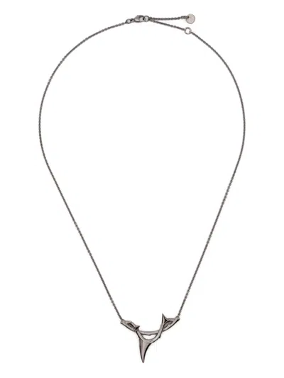 Shaun Leane Rose Thorn Branch Pendant Neckace In Gray