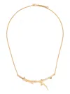 Shaun Leane Rose Thorn Horizontal Necklace In Gold