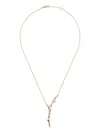 Shaun Leane Rose Thorn Single Drop Necklace In Gold