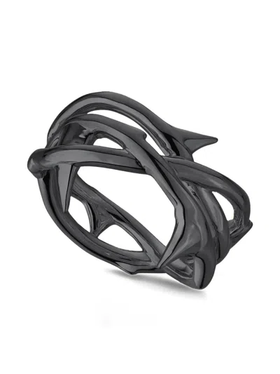 Shaun Leane Rose Thorn Triple-band Ring In Black
