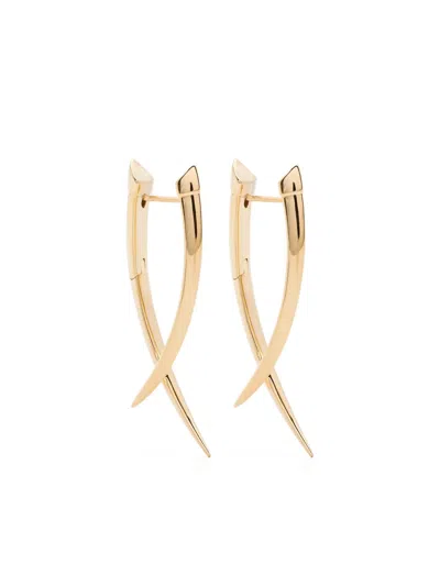 Shaun Leane Sabre Crossover Earrings In Gold