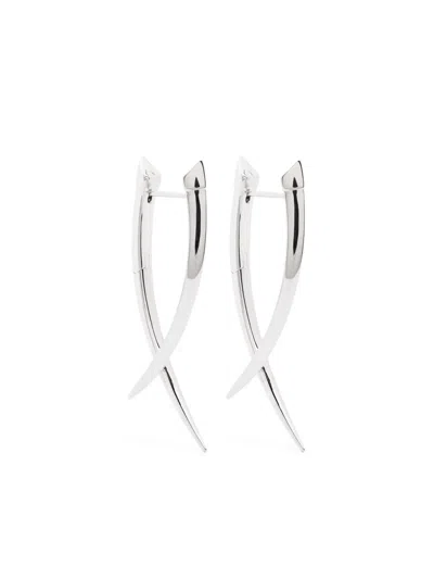 Shaun Leane Sabre Crossover Earrings In Metallic