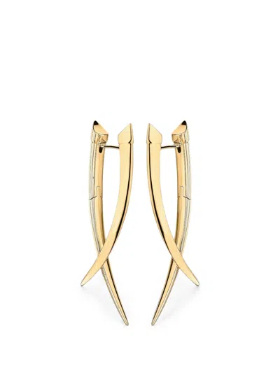 Shaun Leane Sabre Crossover Earrings In Gold