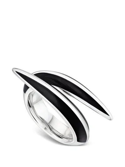 Shaun Leane Sabre Deco Crossover Ring In Black