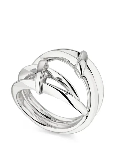 Shaun Leane Sabre Deco Twist Ring In Metallic
