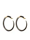 Shaun Leane Sabre Solis Hoop Earrings In Black