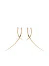 Shaun Leane Sabre Statement Crossover Earrings In Gold