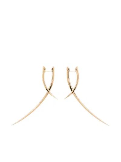 Shaun Leane Sabre Statement Crossover Earrings In Gold