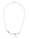 Shaun Leane Silver Rose Thorn Horizontal Necklace In White