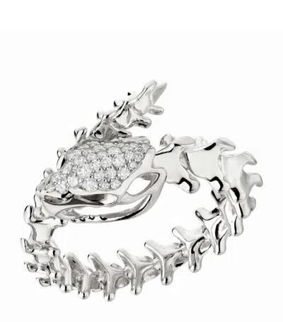 Shaun Leane Sterling Silver And Diamond Serpent's Trace Wrap Ring