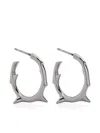 Shaun Leane Sterling Silver Rose Thorn Small Hoop Earrings In Metallic