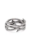 Shaun Leane Sterling Silver Rose Thorn Triple Band Ring In Metallic