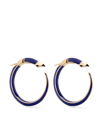 Shaun Leane Sterling Silver Sabre Solis Hoop Earrings In Blue