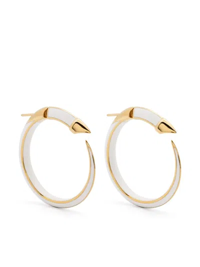 SHAUN LEANE STERLING SILVER SABRE SOLIS HOOP EARRINGS