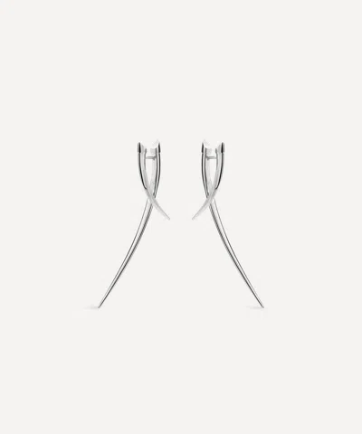 Shaun Leane Sterling Silver Sabre Statement Crossover Earrings In Gold