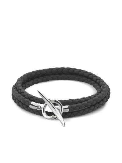 Shaun Leane Sterling Silver T-bar Bracelet In Black