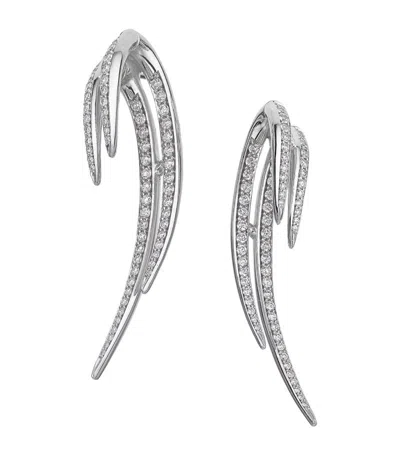 Shaun Leane White Gold And Diamond Armis Double Hook Earrings