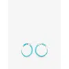 Shaun Leane Womens Silver Sabre Solis Sterling-silver And Enamel Hoop Earrings In Silver
