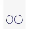 Shaun Leane Womens Silver Sabre Solis Sterling-silver And Enamel Hoop Earrings In Silver
