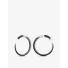 Shaun Leane Womens Silver Sabre Solis Sterling-silver And Enamel Hoop Earrings In Silver