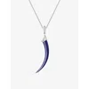 Shaun Leane Womens Silver Sabre Solis Sterling-silver And Enamel Pendant Necklace In Silver