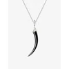 Shaun Leane Womens Silver Sabre Solis Sterling-silver And Enamel Pendant Necklace In Silver
