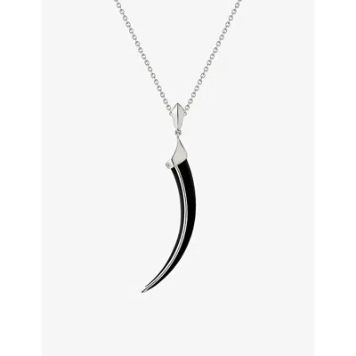 Shaun Leane Womens Silver Sabre Solis Sterling-silver And Enamel Pendant Necklace