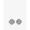 Shaun Leane Womens 18ct White Gold Entwined Petal 18ct White-gold And 0.10ct Diamond Stud Earrings