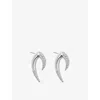 Shaun Leane Womens 18ct White Gold Talon Large 18ct White-gold And 0.90ct Diamond Earrings