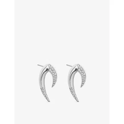 Shaun Leane Womens 18ct White Gold Talon Large 18ct White-gold And 0.90ct Diamond Earrings