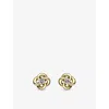 Shaun Leane Womens 18ct Yellow  Gold Entwined Petal 18ct Yellow-gold And Diamond Stud Earrings