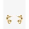 Shaun Leane Womens Bound Size 2 18ct Yellow Gold Vermeil Hoop Earrings In Gold